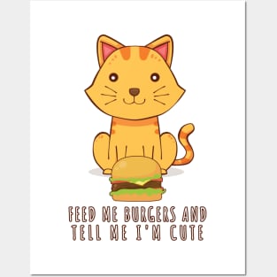 Burger Cat Posters and Art